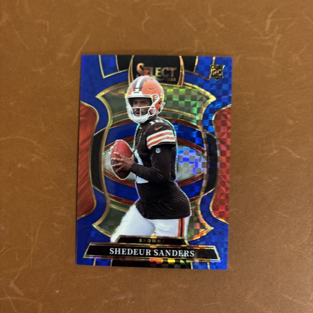 Shedeur Sanders 2025 Panini Select Concourse #54 BLUE PRIZM ROOKIE CARD #/249